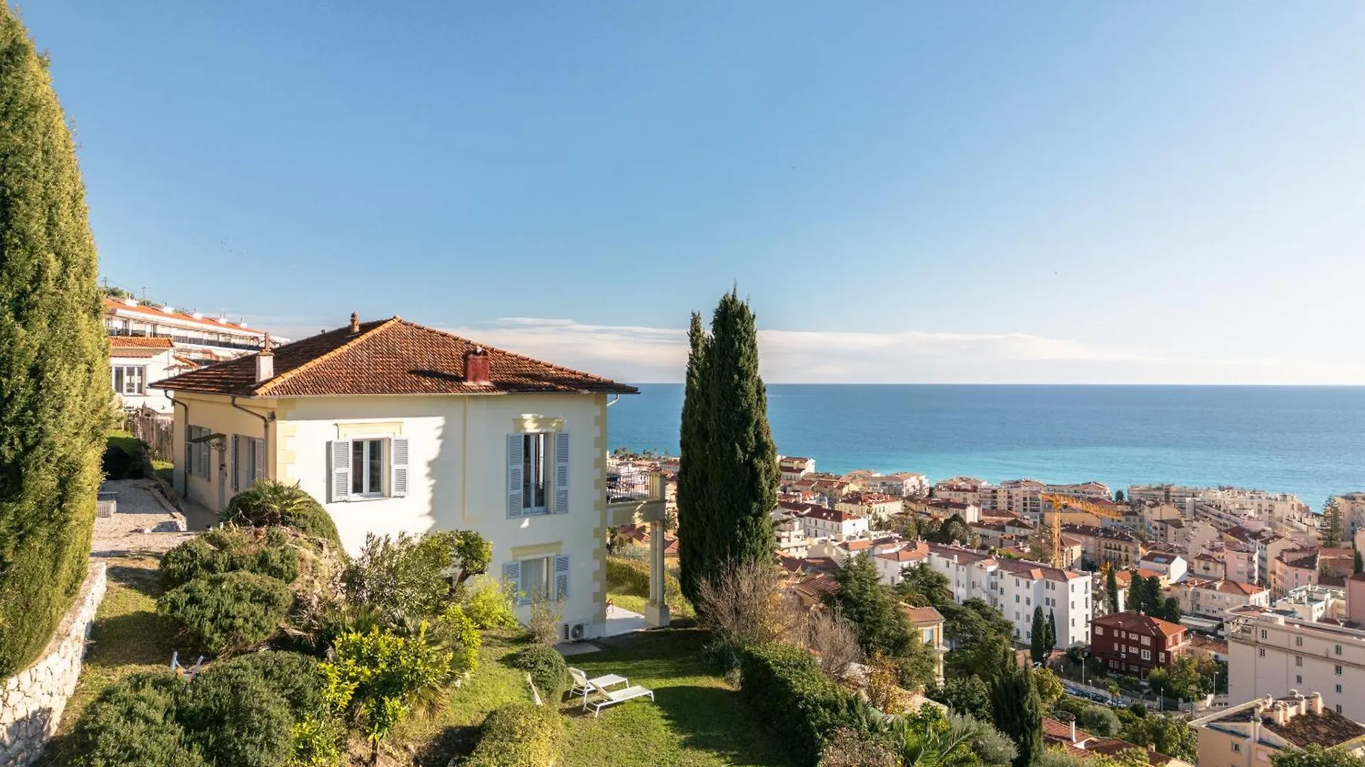 Magnifique Villa D'Epoque Vue Mer, Plage A 12 Min A Pieds Menton France