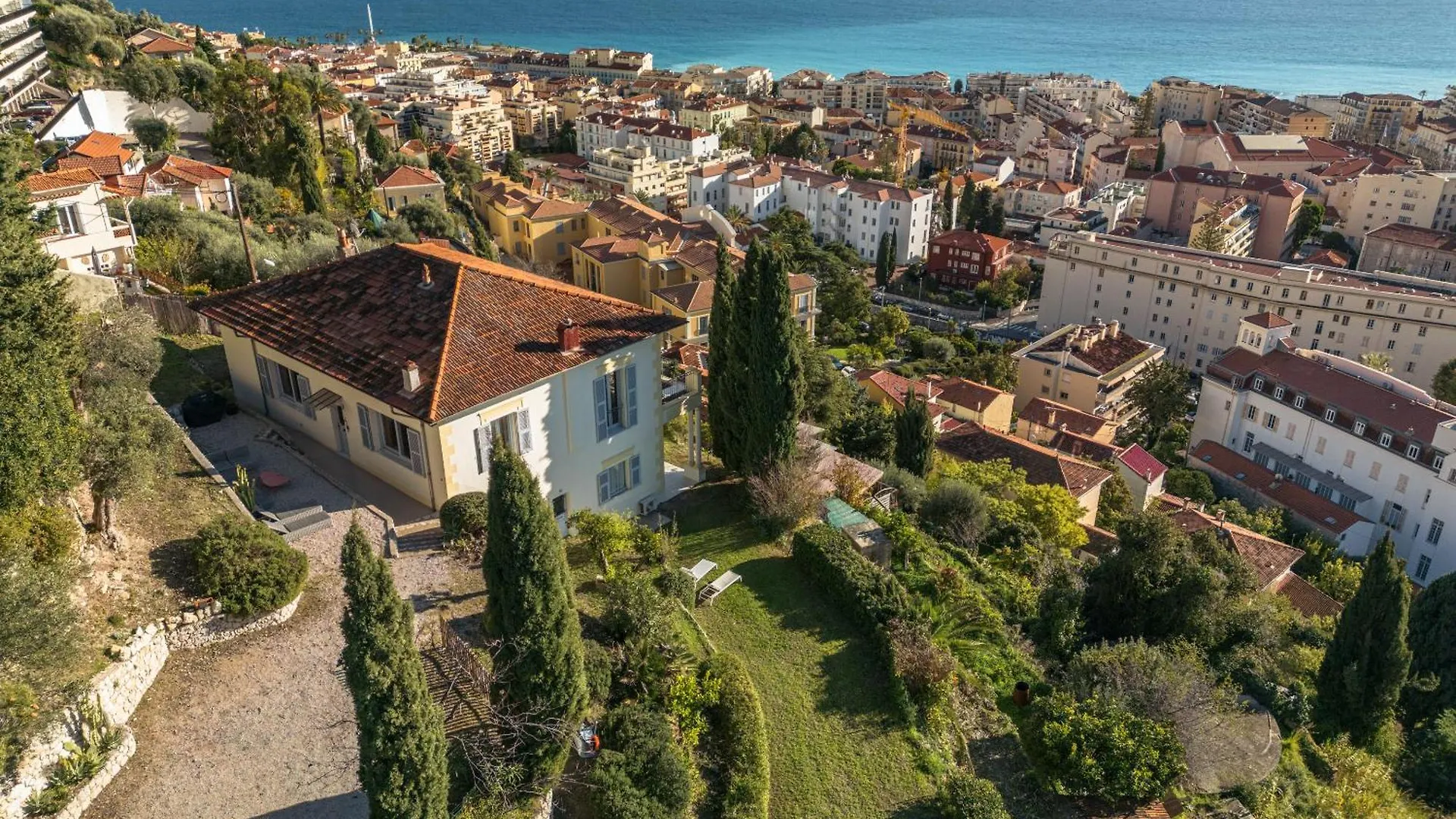 Magnifique Villa D'Epoque Vue Mer, Plage A 12 Min A Pieds Menton 0*,