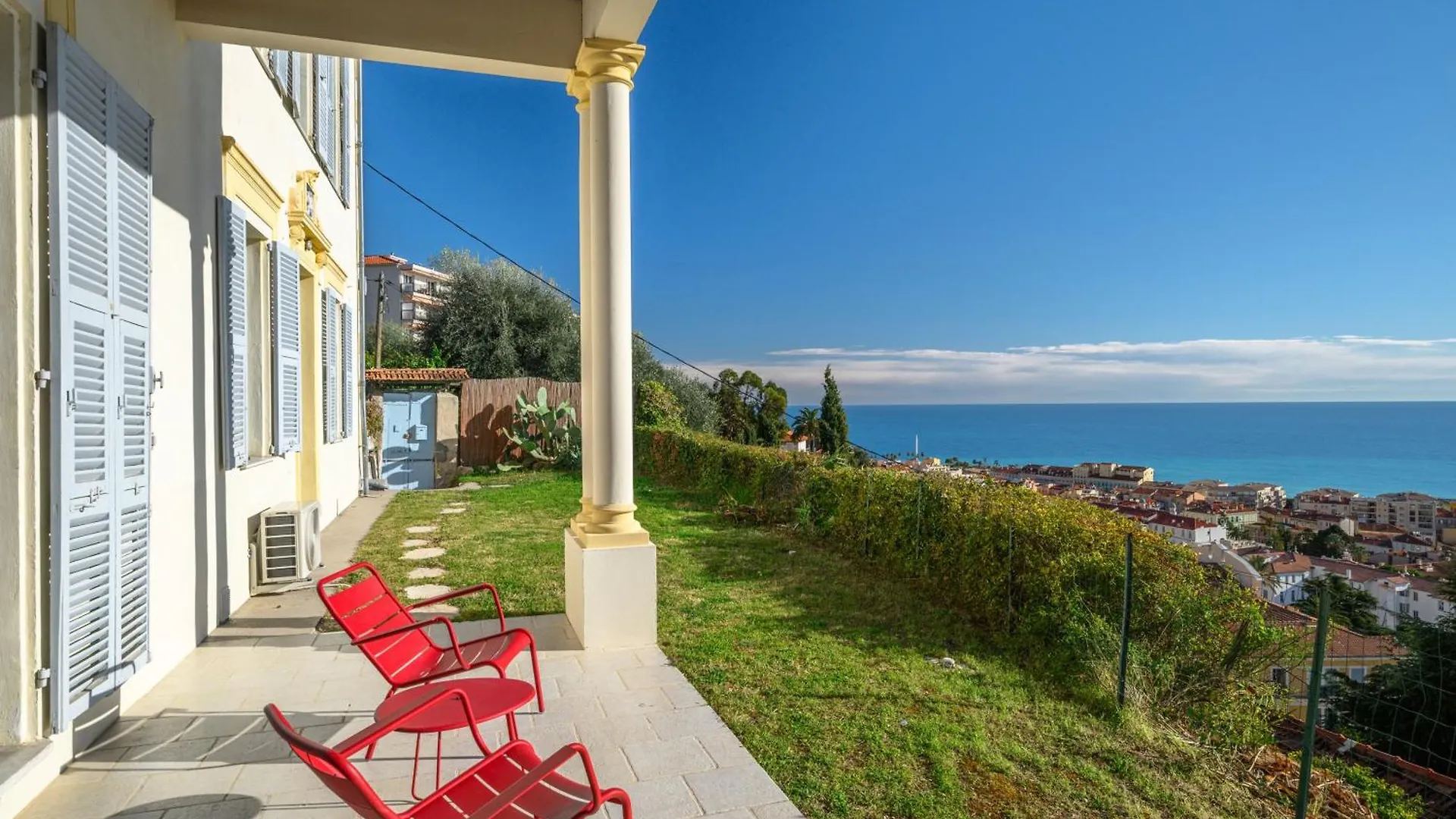 Magnifique Villa D'Epoque Vue Mer, Plage A 12 Min A Pieds Menton France