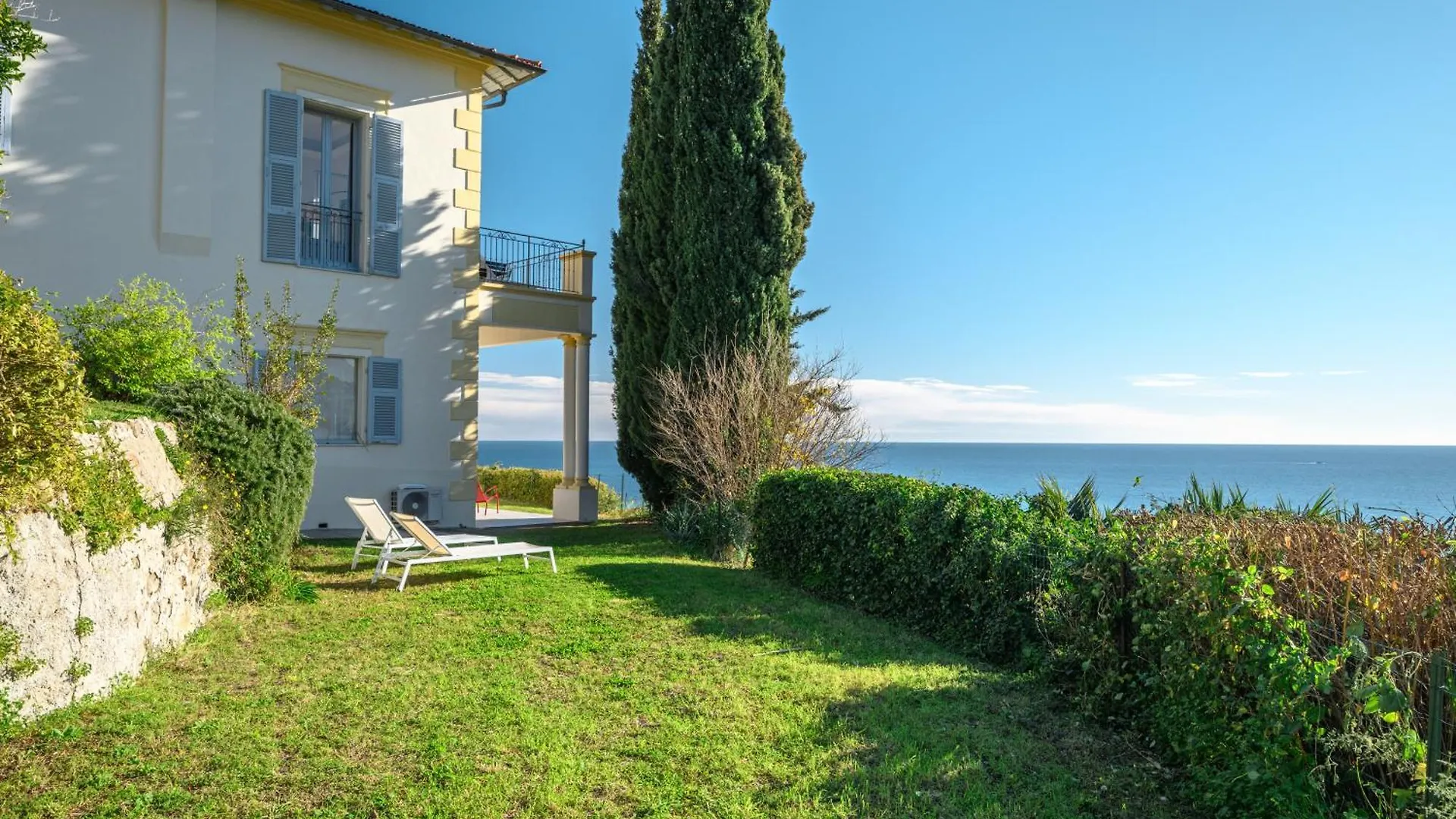 Magnifique Villa D'Epoque Vue Mer, Plage A 12 Min A Pieds Menton France